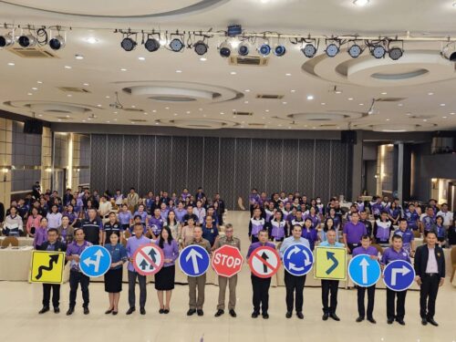 พม.บึงกาฬ ร่วมโครงการขับขี่ปลอดภัย สร้างวินัยจราจร บุคลากรหน่วยงานในพื้นที่ศูนย์ราชการ
